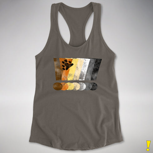 Bear Pride Grunge Exclamation Points Racerback Tank - Dark Grey